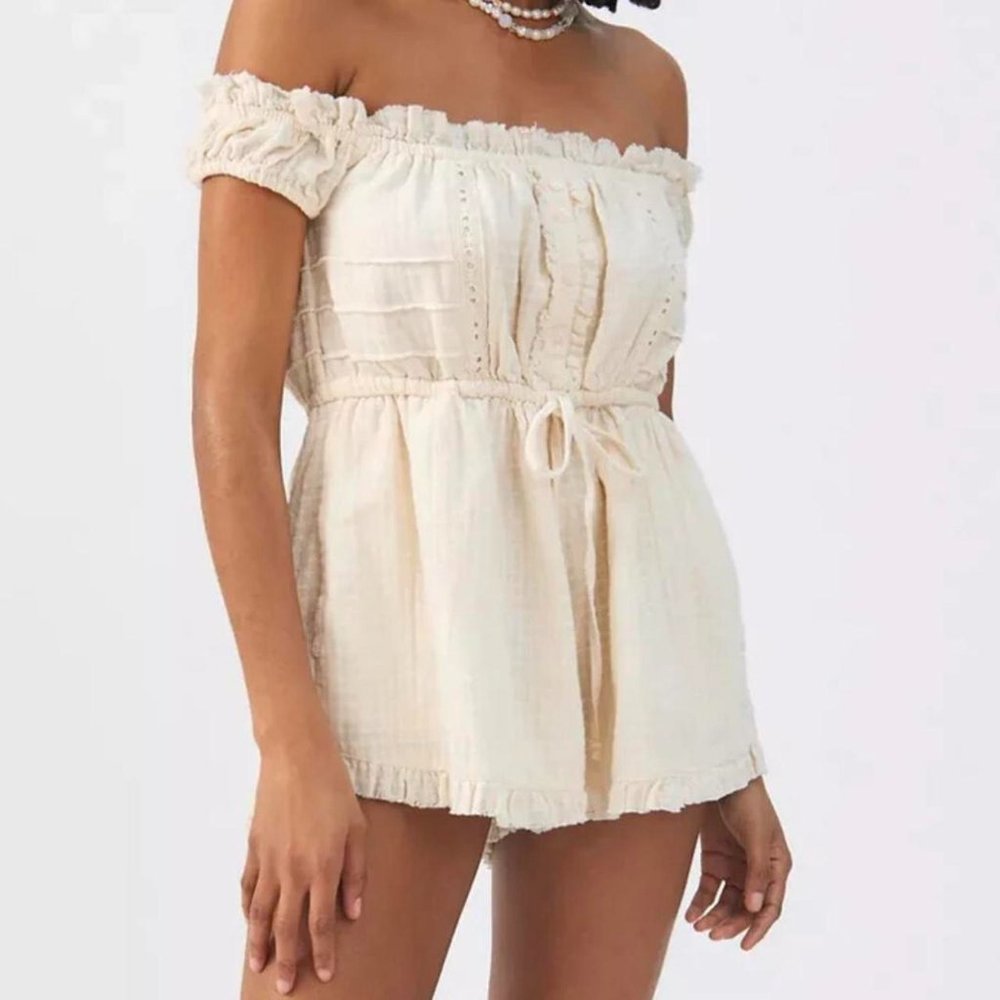 Urban Outfitters Off the Shoulder Romper Dress